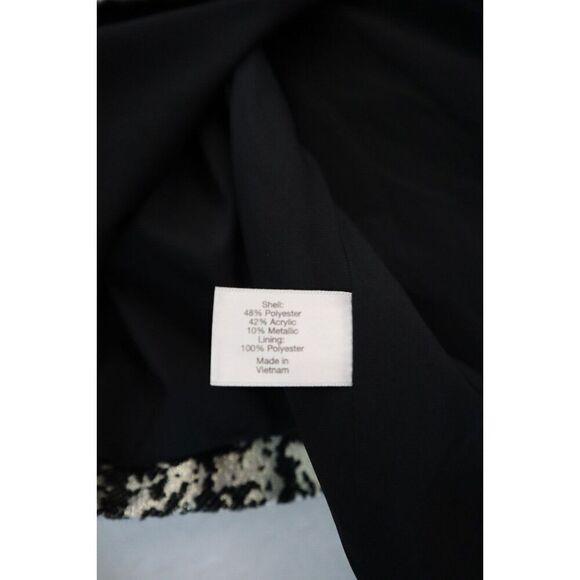 Lane Bryant Women's Sz 18/20 Black Metallic Asymmetric Long Jacket Blazer - Picture 11 of 11